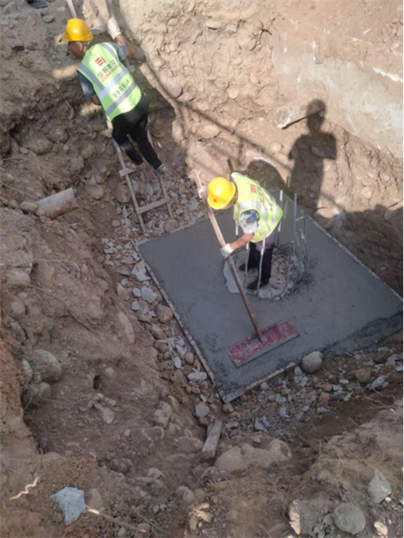 宝鸡斜峪关独立基础垫层施工